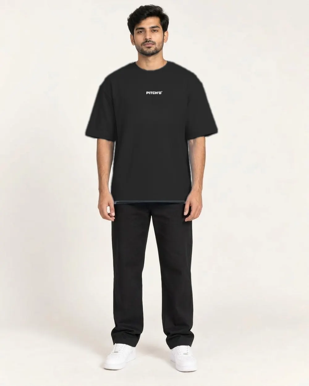 PITCH'D Oversized Tee - BLACK