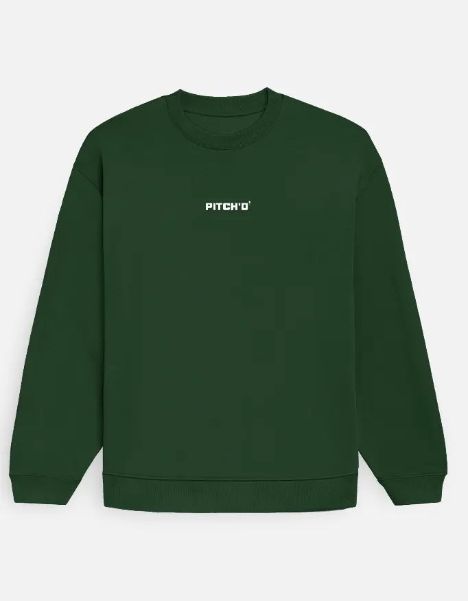 PITCH'D Oversized Sweatshirt - BOTTLE GREEN