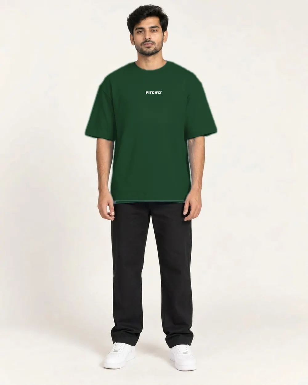 PITCH'D Oversized Tee - BOTTLE GREEN
