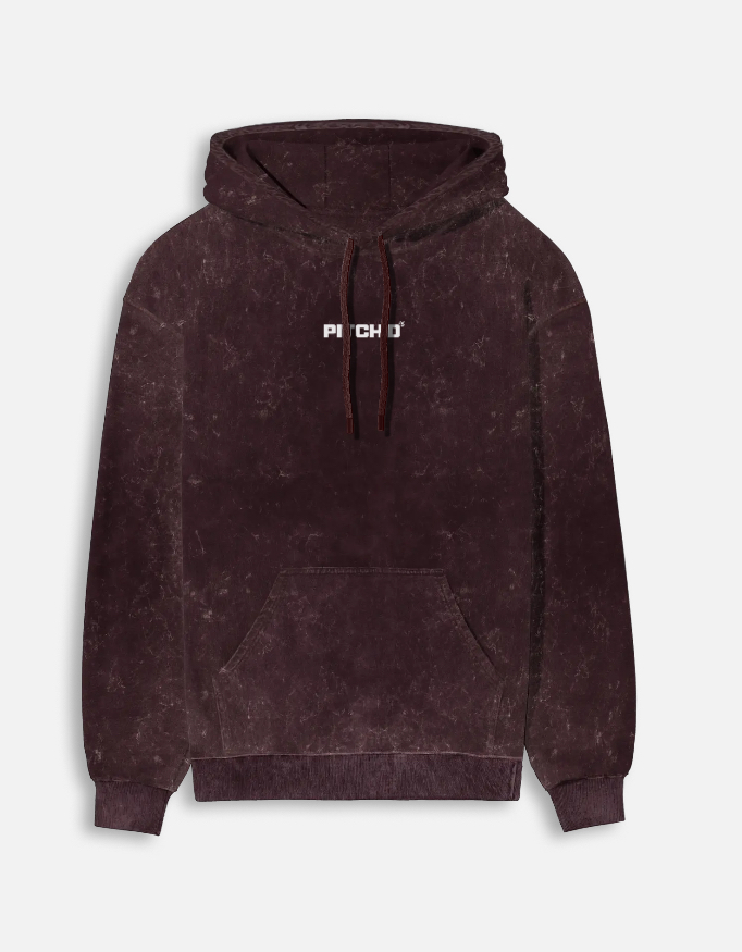 PITCH'D Acid Washed Hoodie - MAROON