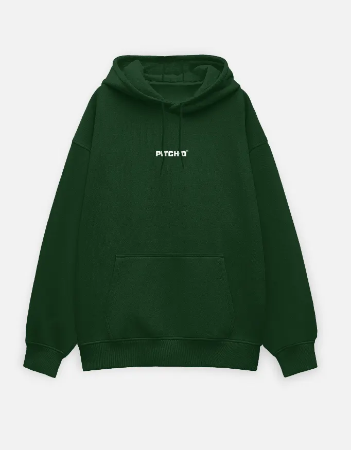 PITCH'D Oversized Hoodie - BOTTLE GREEN