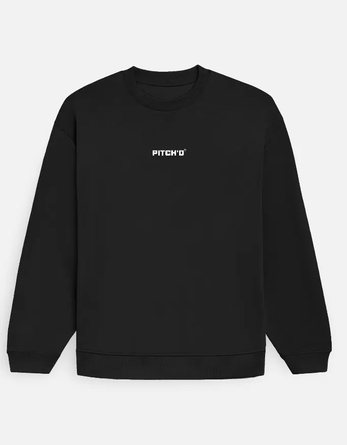 PITCH'D Oversized Sweatshirt - BLACK