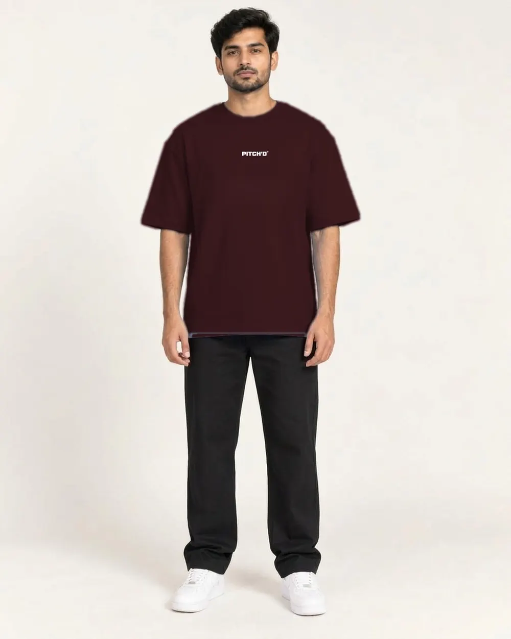 PITCH'D Oversized Tee - MAROON