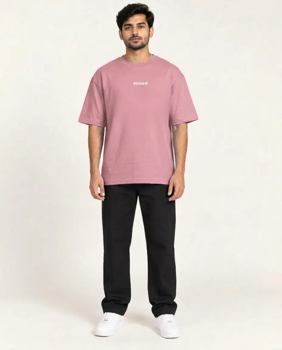 PITCH'D Oversized Tee - DUSTY PINK
