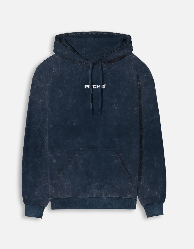 PITCH'D Acid Washed Hoodie - NAVY