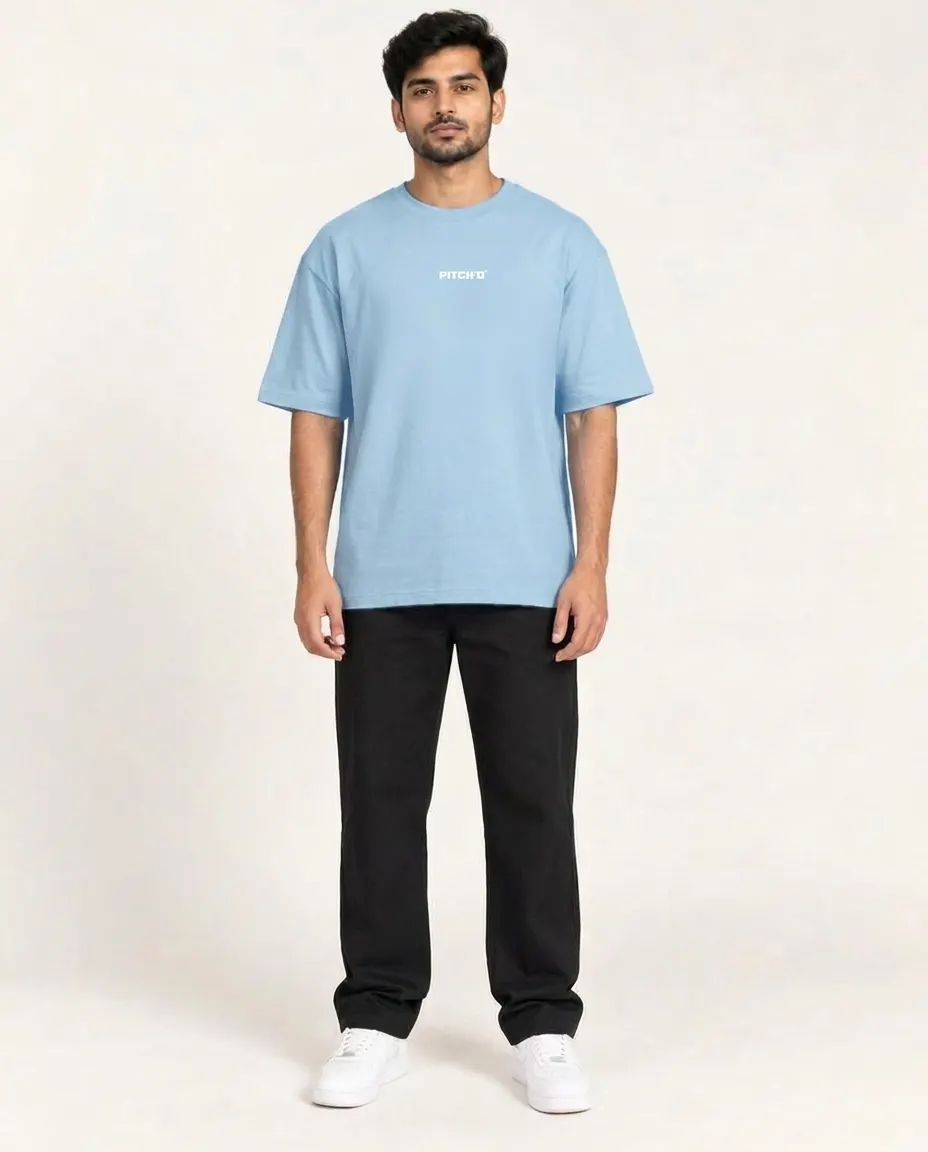 PITCH'D Oversized Tee - BABY BLUE