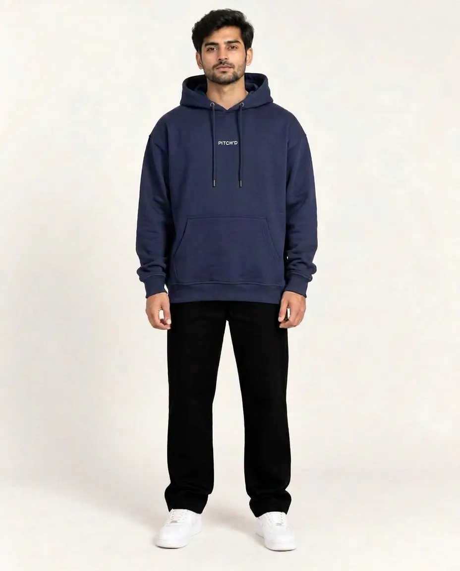 PITCH'D Oversized Hoodie - NAVY