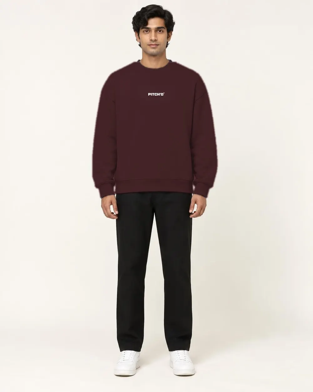 PITCH'D Oversized Sweatshirt - MAROON