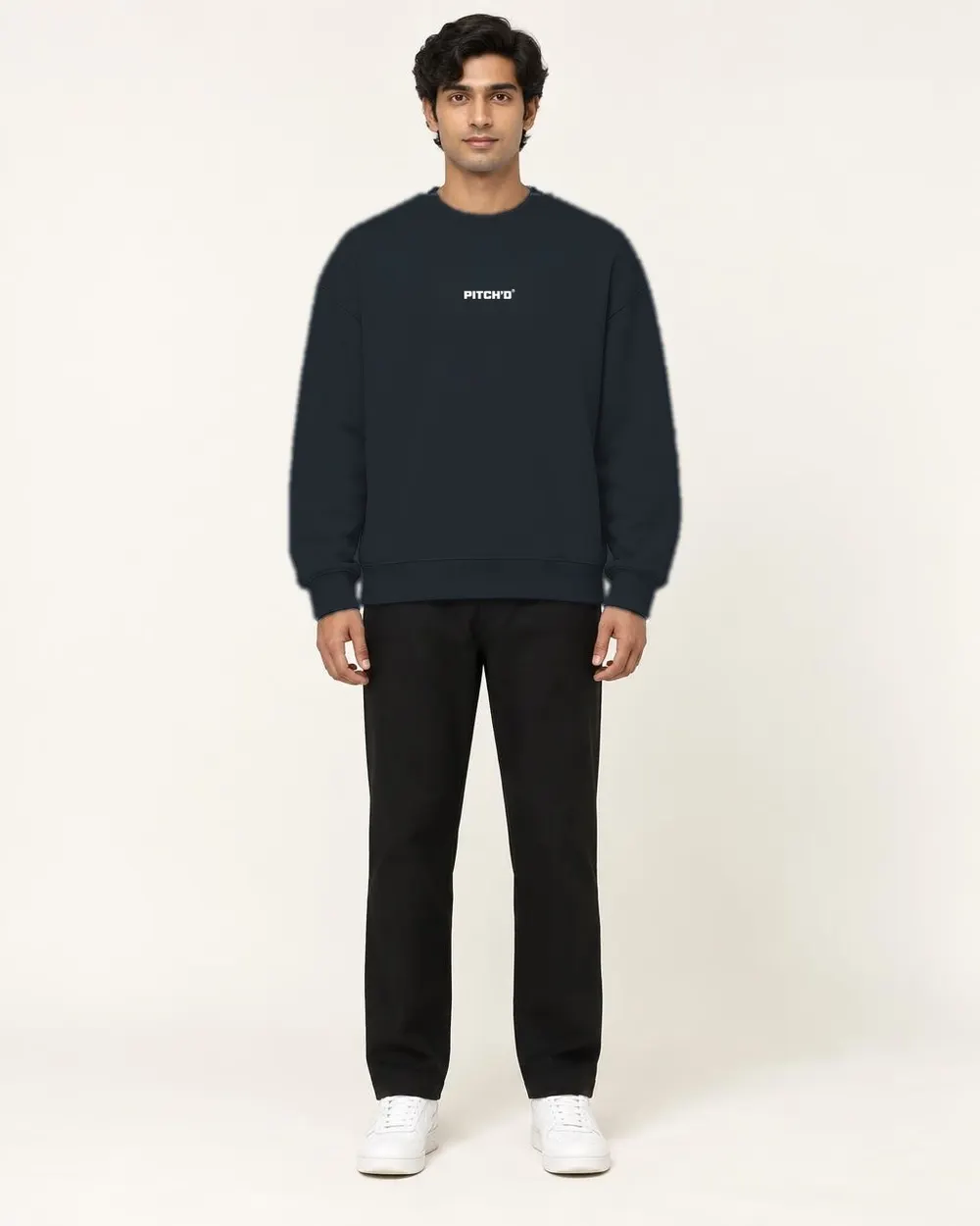 PITCH'D Oversized Sweatshirt - NAVY
