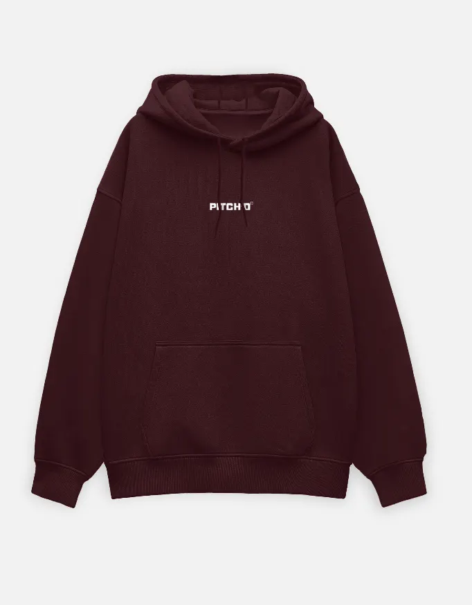 PITCH'D Oversized Hoodie - MAROON
