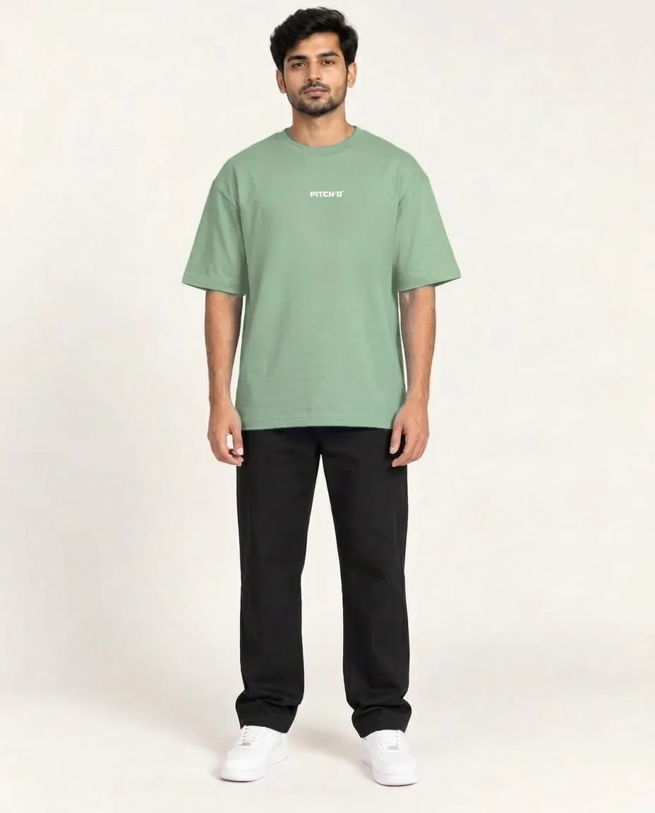 PITCH'D Oversized Tee - SAGE GREEN